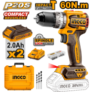 INGCO CIDLI20602 Compact Brushless Cordless Impact Drill image