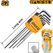 INGCO HHK11091 Log Arm Hex Key Set 9 Pcs image