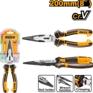 INGCO HHLNP28200 High Leverage Long Nose Pliers image