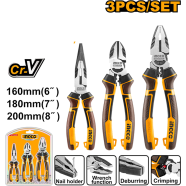 INGCO HKHLPS2831 High Leverage Pliers Set 3 Pcs image