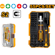 INGCO HKSDB0558 Screwdriver Bits Set 55 Pcs image