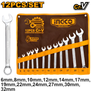 INGCO HKSPA1143 Combination Spanner Set 12Pcs image