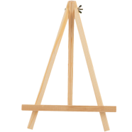 Iconic 12 Inch Mini Wood Display Easel, Natural Wood Display Stand icon