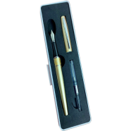 Iconic Sourcing AIHAO Meta Fountain Pen FP370 Gold Body Colour. image