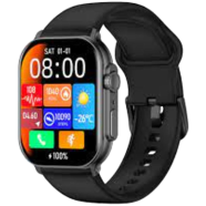 Imiki SF1 Curved 2.01inch Amoled Calling Smart Watch Metal Body - Black image