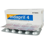 Indapril 1.25 mg, 4 mg Tablet 10'S Strip image