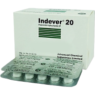 Indever 20 mg Tablet 10's Strip image