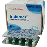 Indomet 25 mg Capsule 10's Strip image