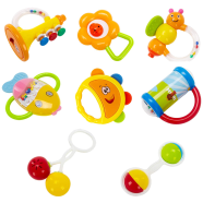 Infant Rattle Teething Baby Toys BPA Free Shake and GRAP Baby Hand Development Teethers Toy Set For Newborn (8 Pcs) image