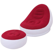 Inflatable Air Sofa With Foot Rest Cushion Lounge Chair image