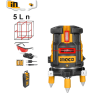Ingco 5 Lines Self Leveling Line Laser Red Laser Beams With Cross Lock And Laser Gain Function image