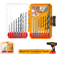 Ingco Metal Masonry And Wood Drill Bits 16pcs image