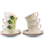 Italiano Crazy Tea Cup With Saucer 12 Pcs Set - Snowdrop - 859961 icon