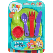 Toybliss Color Clay Cutlery Set DIY (5838-180), Ages 3 Plus image