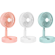 JOYKALY Rechargeable Table Fan (with Led light) image
