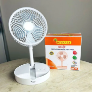 JOYKALY YG-733 AC/DC Rechargeable 2400mAh Lithium Battery Strong Wind Foldable Desk Fan With Lamp image