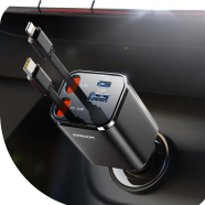 JOYROOM CCL05 Retractable Car Charger 4 in 1 (2025 Ultra-Compact) image