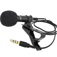 Jack Microphone Tie Clip-on Lapel Mikrofon Microfono Mic for Mobile Phone 3.5mm image