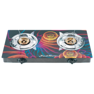 JadRoo Imported 3D Tempered Glass Auto 2 Burner Gas Stove - JR-GS 111