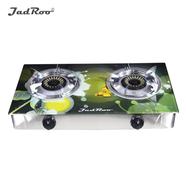 JadRoo Imported 3D Tempered Glass Auto 2 Burner Gas Stove image