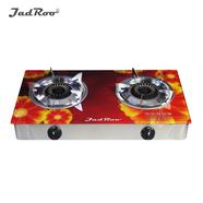 JadRoo Imported 3D Tempered Glass Auto 2 Burner Gas Stove image