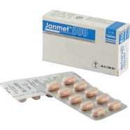 Janmet 500mg 10's Strip Tablets image