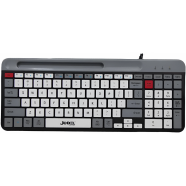 Jedel K37 Wired Slim Chocolate Keyboard With Mobilephone Holder image