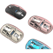 Jedel Wd131p Transparent 2.4g Wireless Bt Gaming Mouse (multi Color Options) image