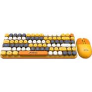 Jedel Ws682 Retro Mechanical Keyboard With Adjustable Dpi Wireless Mouse Combo image