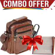 Jeep Bag Crossdody Men Shoulder Bag,Pu Leather Wallets,Omuda Key Ring Random 3 Combo Offer image