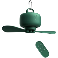 Jisulife FA16 Portable 8000mAh USB Rechargeable Remote Control Ceiling Fan - Green image