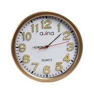 Jordi Wall Clock Round With Digit White - Golden image