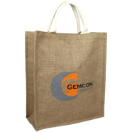 Jute Shopping Bag 15x14x5 Inch image