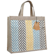 Jute Shopping Bag, Natural 13x16 Inch image