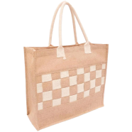 Jute Shopping Bag Natural 14x16 Inch image