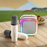 K12 Karaoke Machine Portable 5.3 Bluetooth Speaker System with 1 Wireless Microphones for Home Family Singing Children's Gifts image