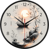 KARANA FASHION (KW-45) 12-Inch Scenic Art Wall Clock Elegant Design image