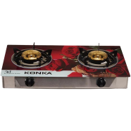 KONKA KGLPG601-3D GAS STOVE -GLASS TOP DOUBLE BURNER (LPG) image