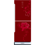 KONKA-KRT-315EGB Refrigerator-Red, Upper Freezer, Digital Display (315 LTR) image