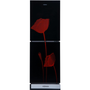 KONKA Refrigerator-KRB-270VB- Glass Mirror Red Tulip, Bottom Freezer (270 LTR) image