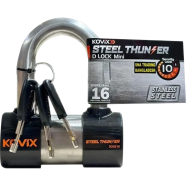 KOVIX KHS 16mm Steel Shackle Disc D Lock for Motorcycle with 3 Keys image