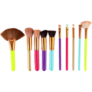 Kabuki Makeup Brush Set 10 Pcs image