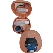 Kakao Friends Makeup Contact Lenses Case with Mirror, Applicator and Tweezer. Travel Kit Box Portable Design Eye Lenses Box Holder Container for All Kind Of Eye Contact Lens. image
