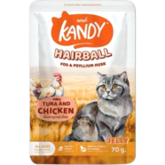 Kandy Cat Pouch HAIRBALL Chicken and Tuna in Jelly for All Ages Cats 70gm image