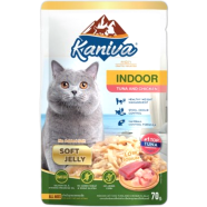 Kaniva Cat Pouch Indoor Tuna and Chicken In Soft Jelly For All Age Cats 70gm image