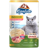 Kaniva Cat Pouch Indoor Tuna and Chicken In Gravy For All Age Cats 70gm image