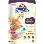 Kaniva Cat Pouch Steamed Egg Lamb For All Age Cats 70gm image