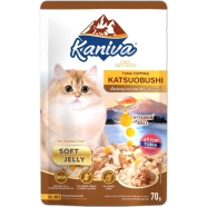 Kaniva Cat Pouch Tuna Topping Katsuobushi In Soft Jelly For All Age Cats 70g image