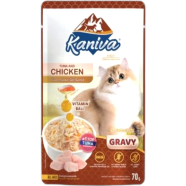 Kaniva Cat Pouch Tuna and Chicken In Gravy For All Age Cats 70gm image
