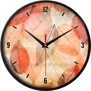 Karana Fashion 12 Inch Autumn Leaves Wall Clock Warm Skeleton Leaf Aesthetic Home Decor image